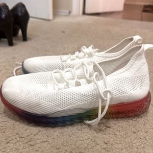 Rainbow tennis shoes